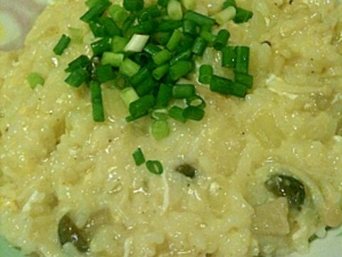 ヘルシー キノコと卵のノンオイルリゾット